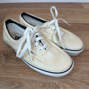 Vans Unisex Era Classic White Canvas Skate Sneakers, Size 5
